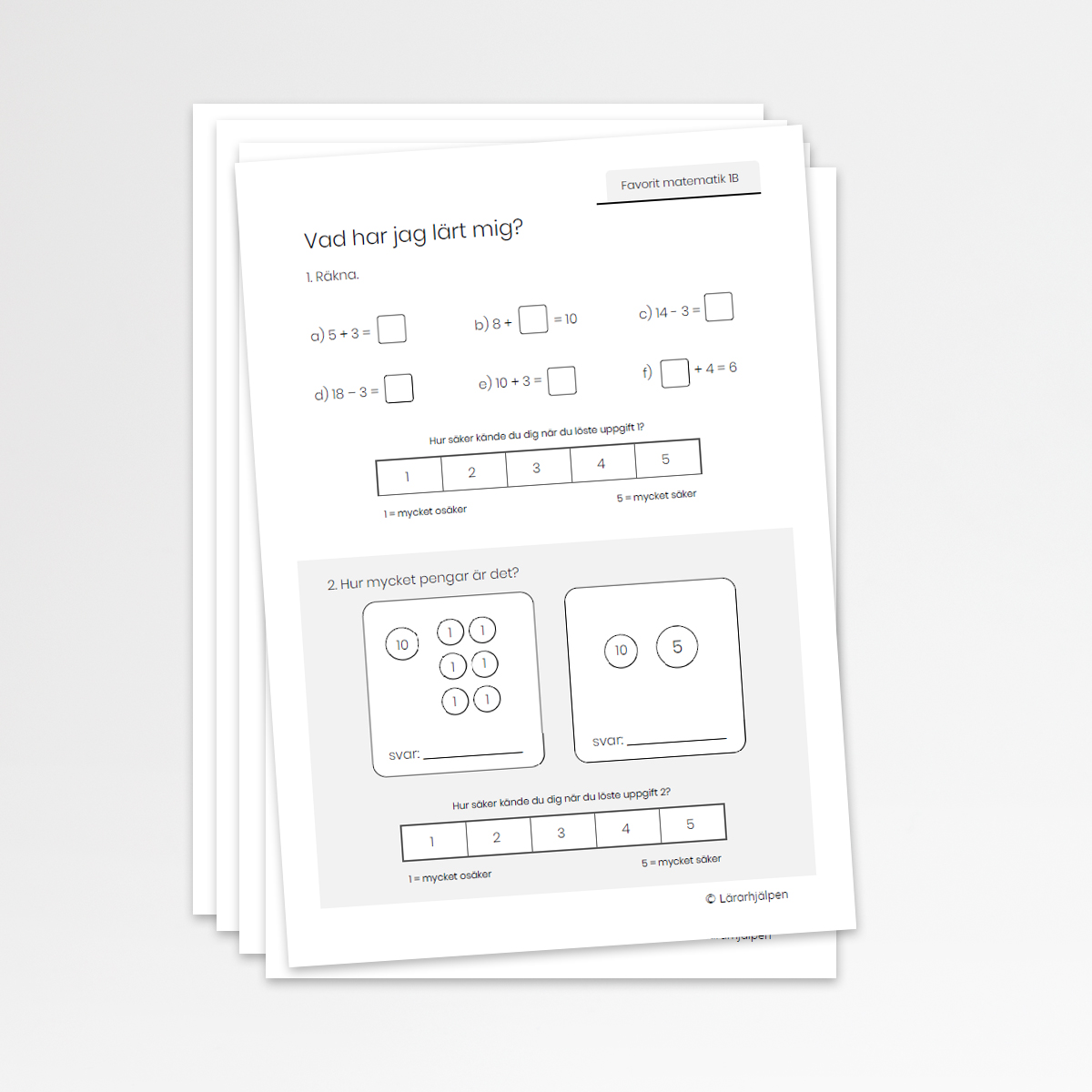Favorit matematik 1B - terminstest