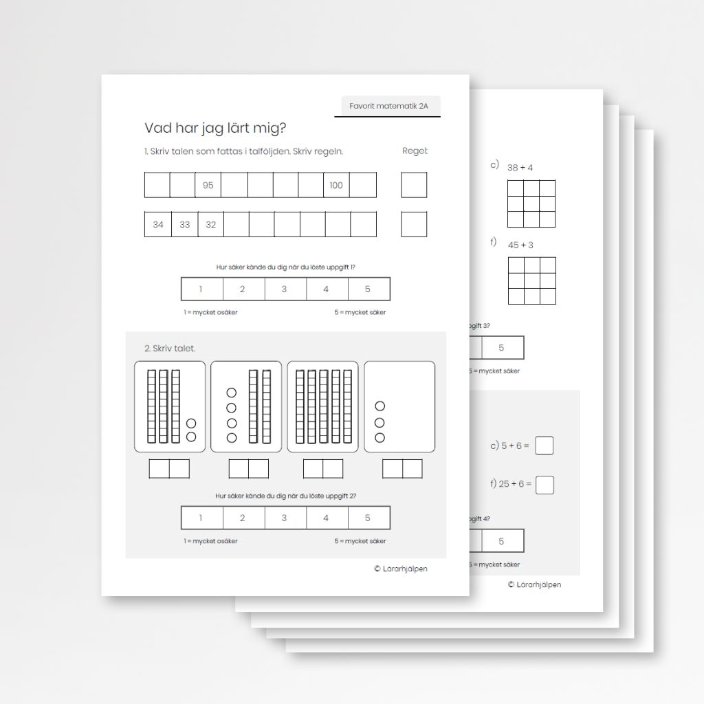 Favorit matematik 2A – terminstest