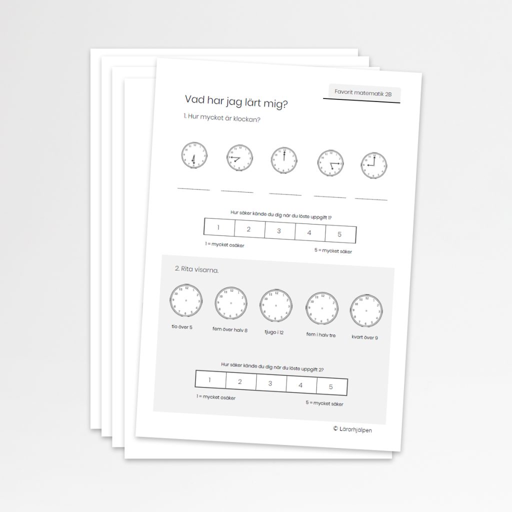 Favorit matematik 2B – terminstest