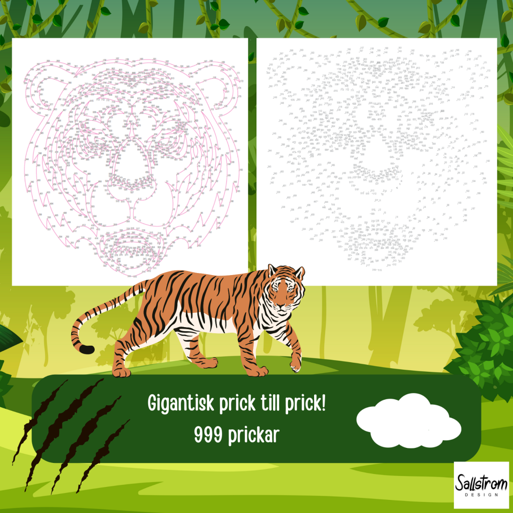 Gigantisk Prick till prick 999 prickar