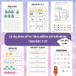 Träna siffror, addition och subtraktion - bild 1