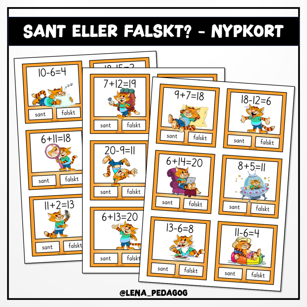 Sant eller falskt? – nypkort