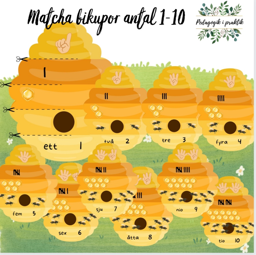 Matcha bikupor antal 1-10