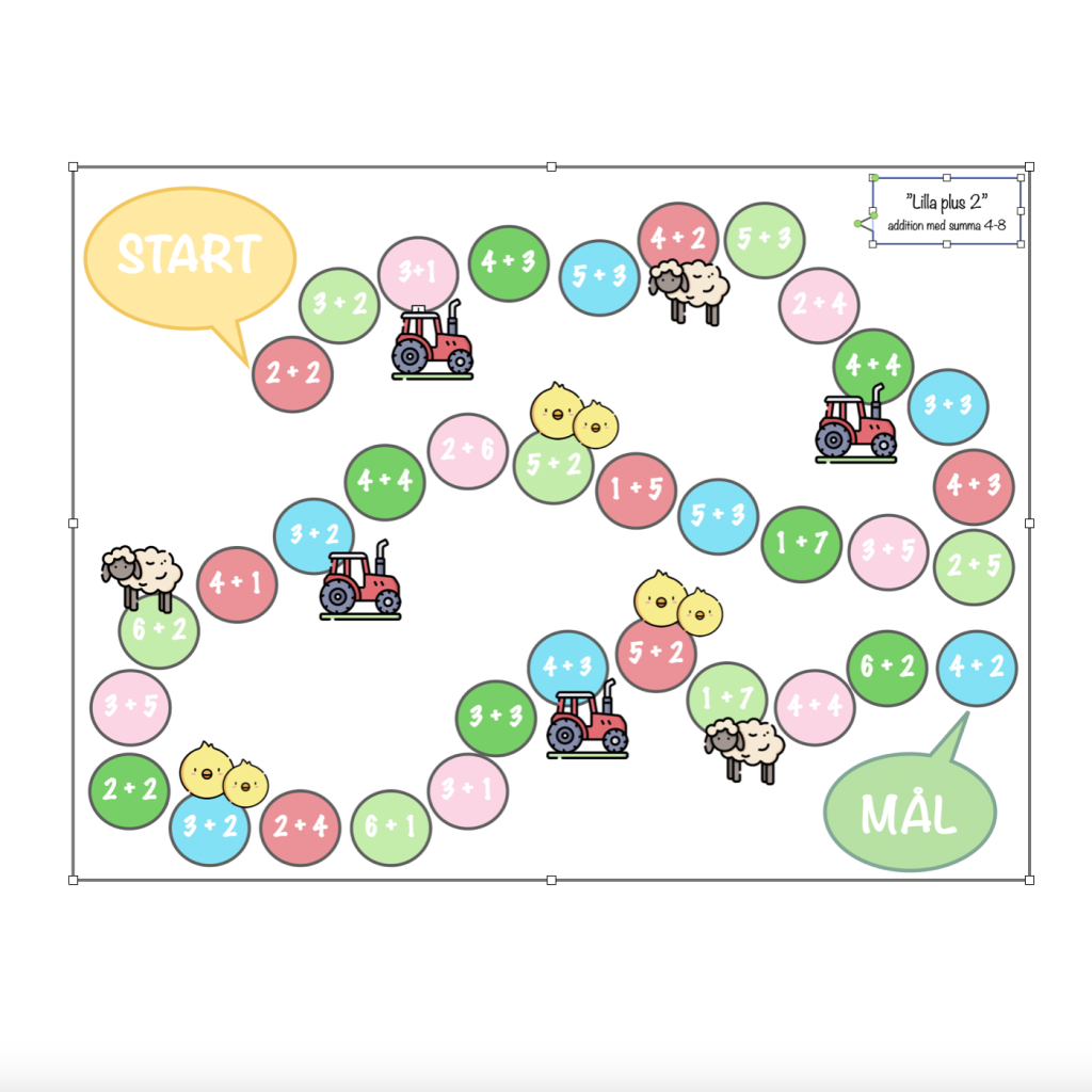 Mattespel – ”Lilla plus 2” på bondgården