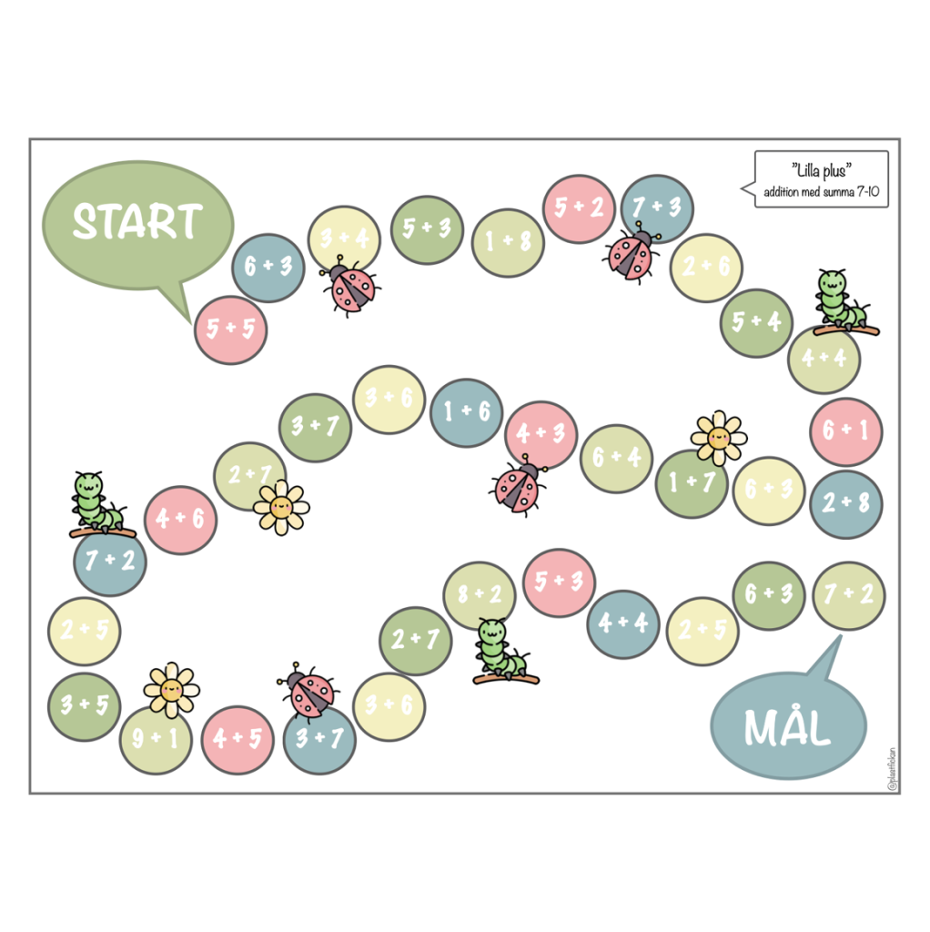 Mattespel – ”Lilla plus 4” småkryp