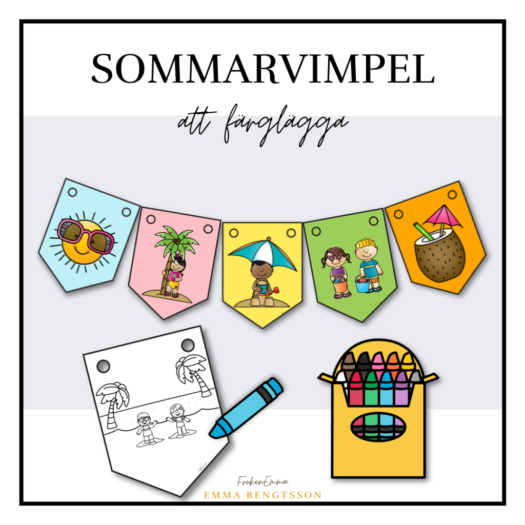 Sommarvimpel – färglägg