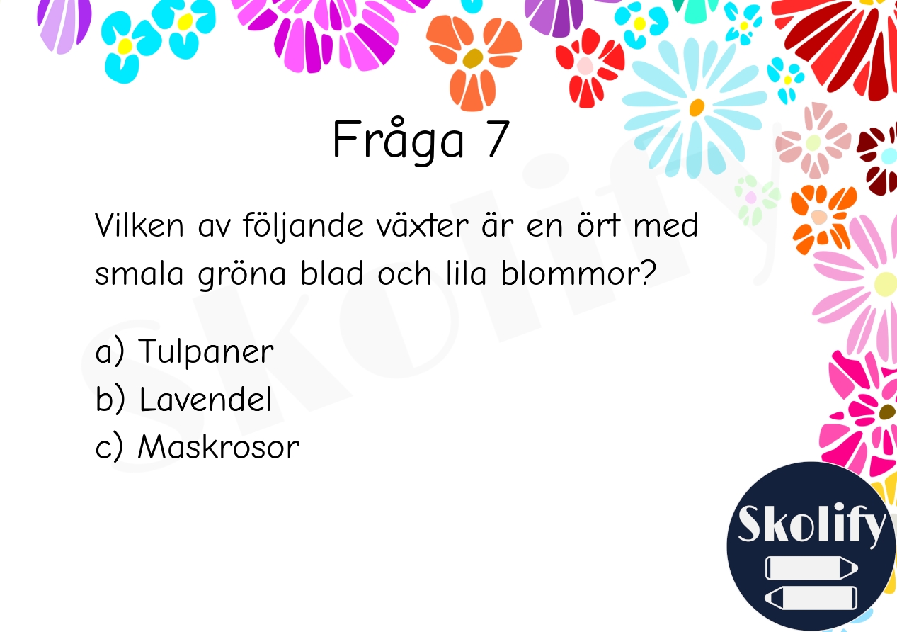 Tipspromenad - Sommartema, Växter - A5