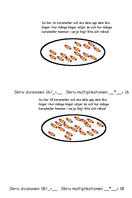Multiplikation och division hör ihop