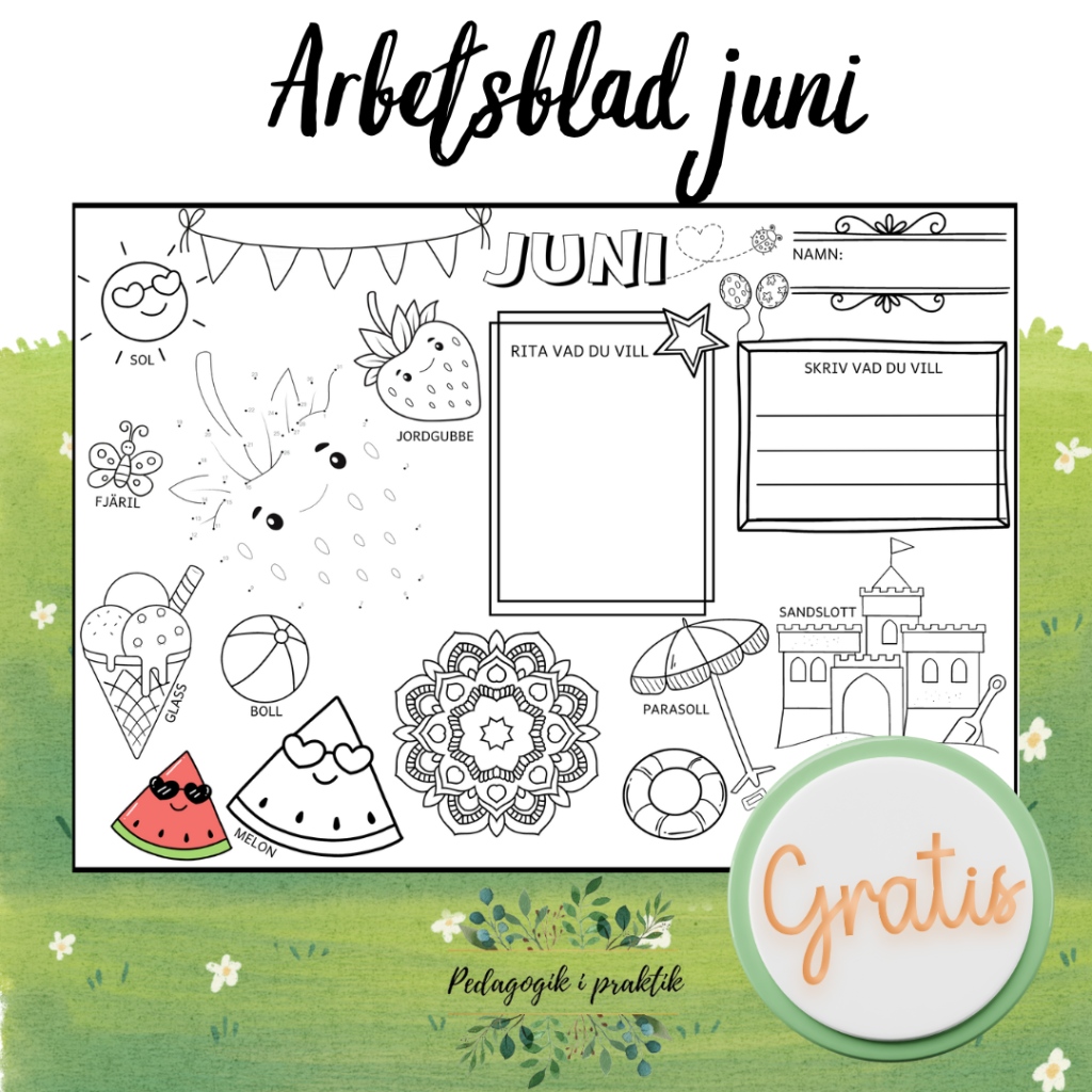 Arbetsblad månaden juni