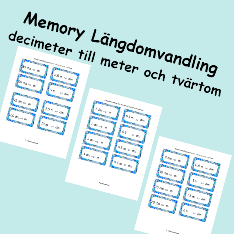Längdomvandling decimeter till meter och tvärtom