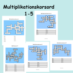 Multiplikationskorsord 1-5 - bild 1