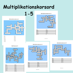 Multiplikationskorsord 1-5