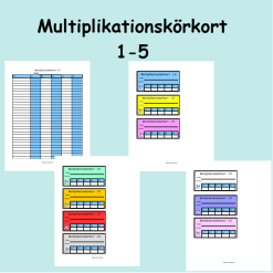 Multiplikationskörkort 1-5