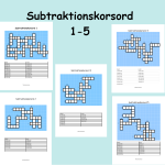Subtraktionkorsord 1-5 - bild 1