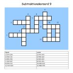 Subtraktionkorsord 6-10 - bild 2