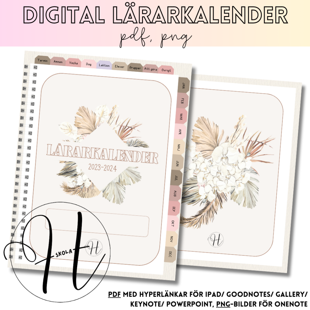 Digital lärarkalender (även lämplig för utskrift)
