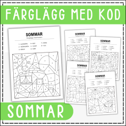 Färglägg med kod - sommar