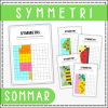 Symmetri - färglägg, tema sommar
