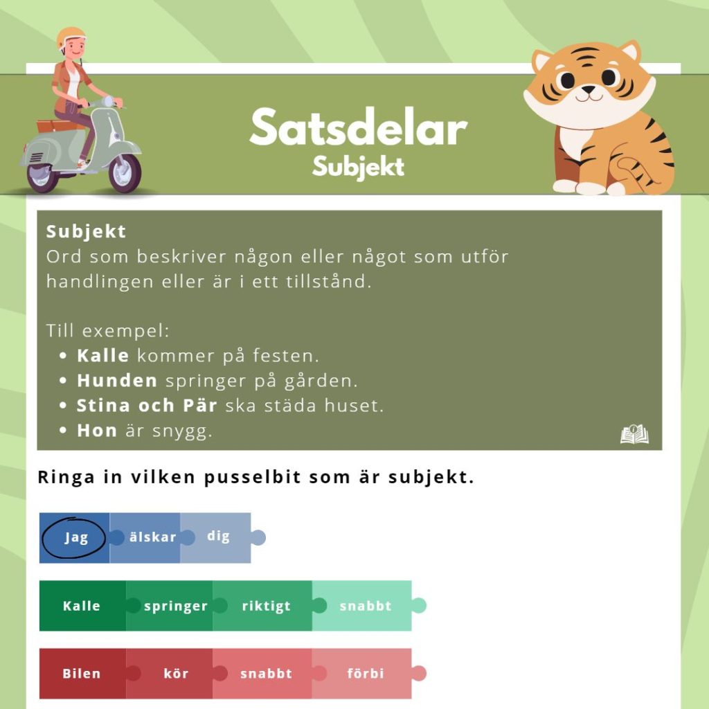 Subjekt och predikat (satsdelar)