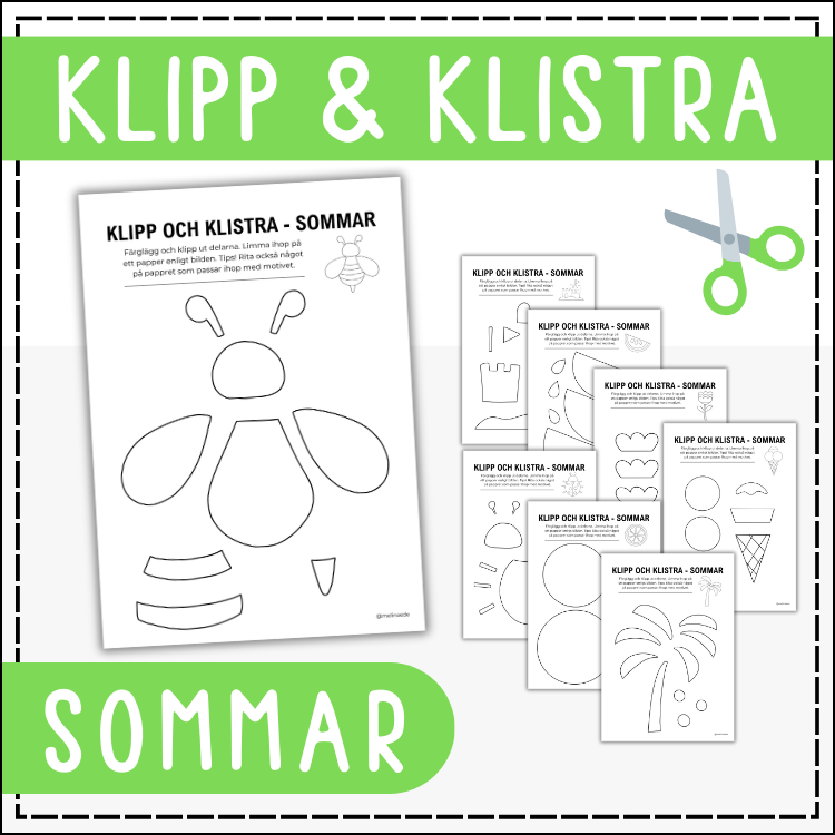 Klipp och klistra – tema sommar