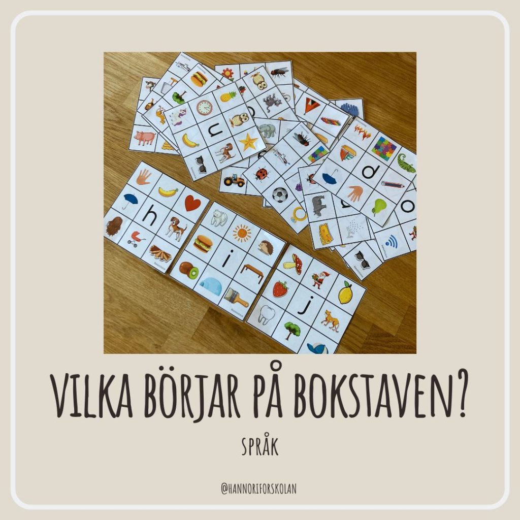 Vilka börjar på bokstaven? gemener