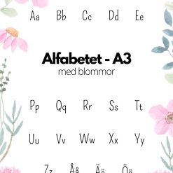 Alfabetet - A3 storlek - med blomster