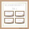 Klassrumsskylt för år 1-3