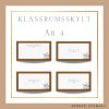 Klassrumsskylt för år 4-6