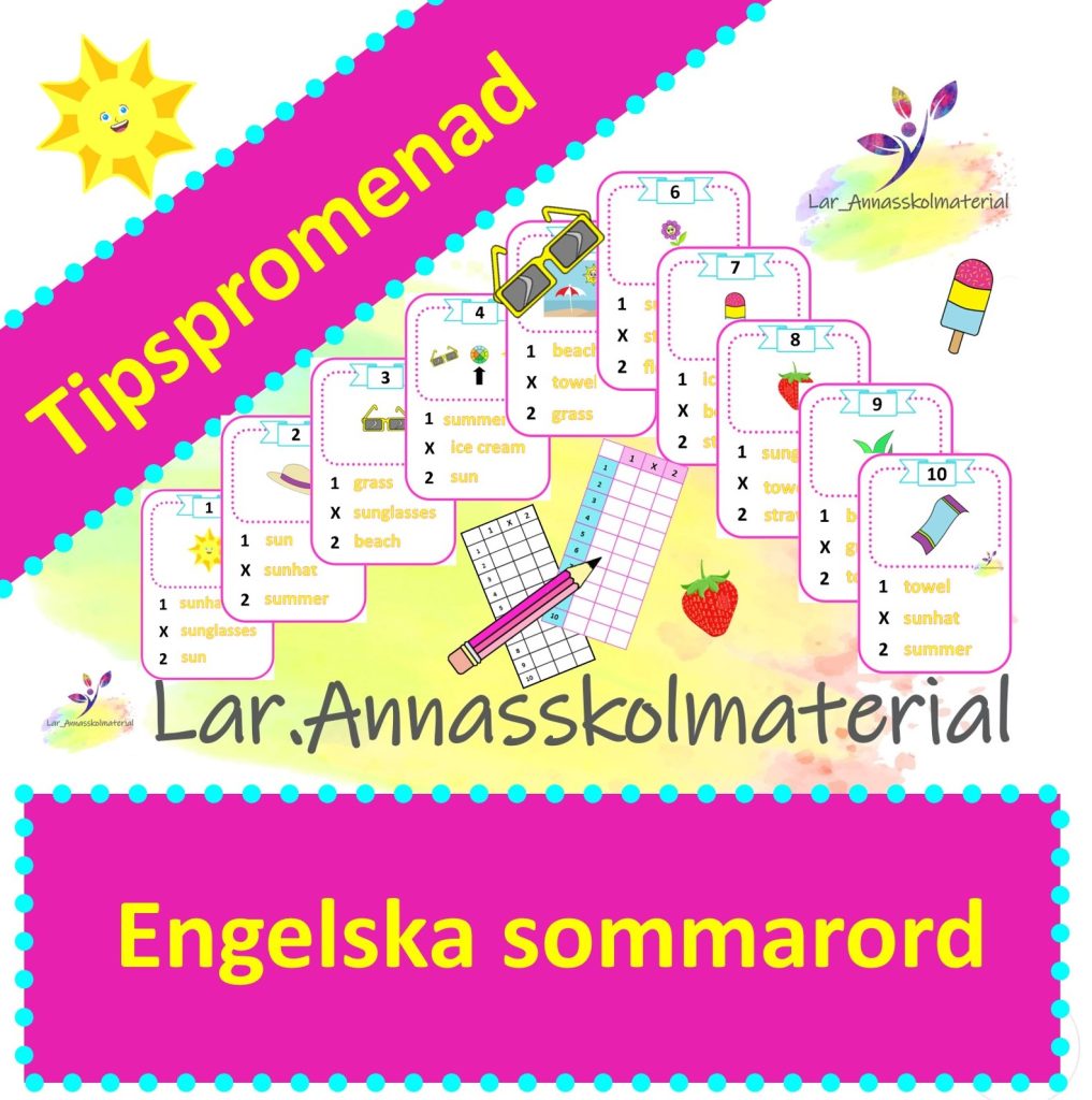 Tipspromenad engelska sommarord