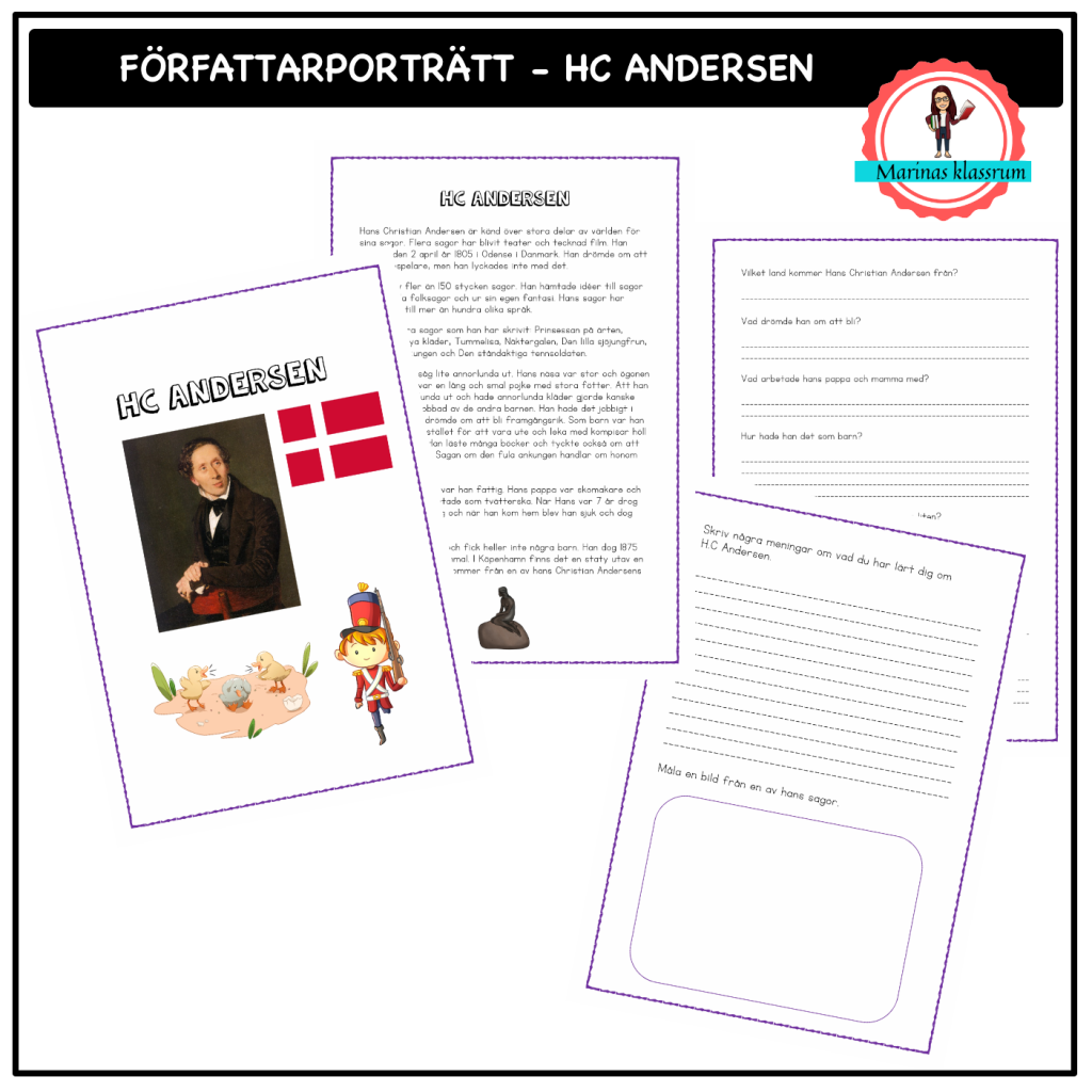 Författarporträtt H.C Andersen