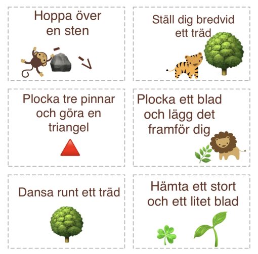 Uteuppdragskort 12 st /kort