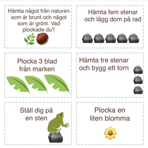 Uteuppdragskort 12 st /kort