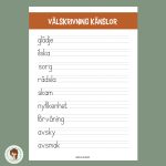 Välskrivning – Tema känslor - bild 1