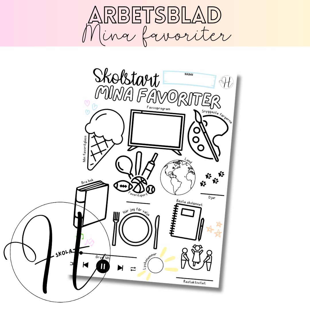 Skolstart: Mina favoriter