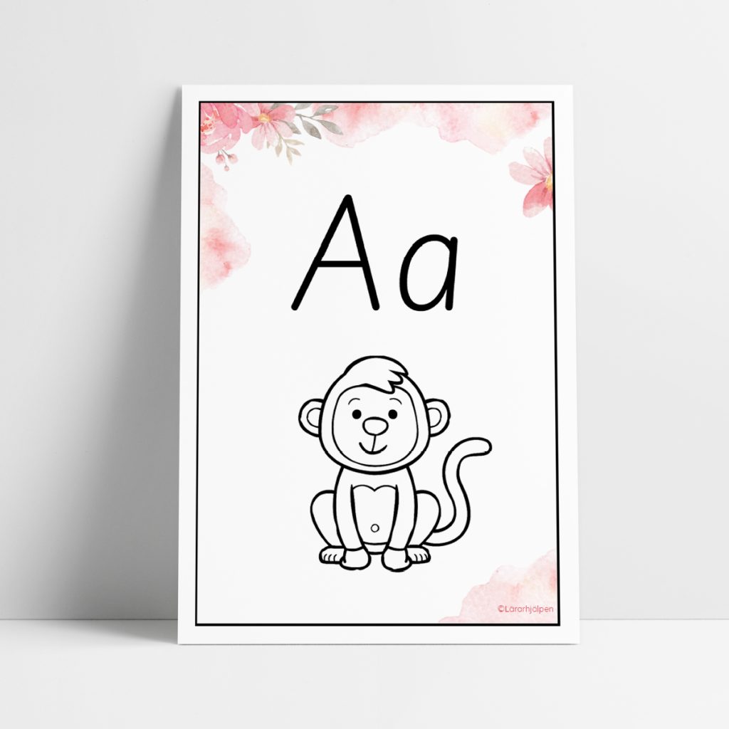 Alfabetet A4 – rosa
