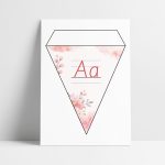 Alfabetsvimplar – rosa - bild 2