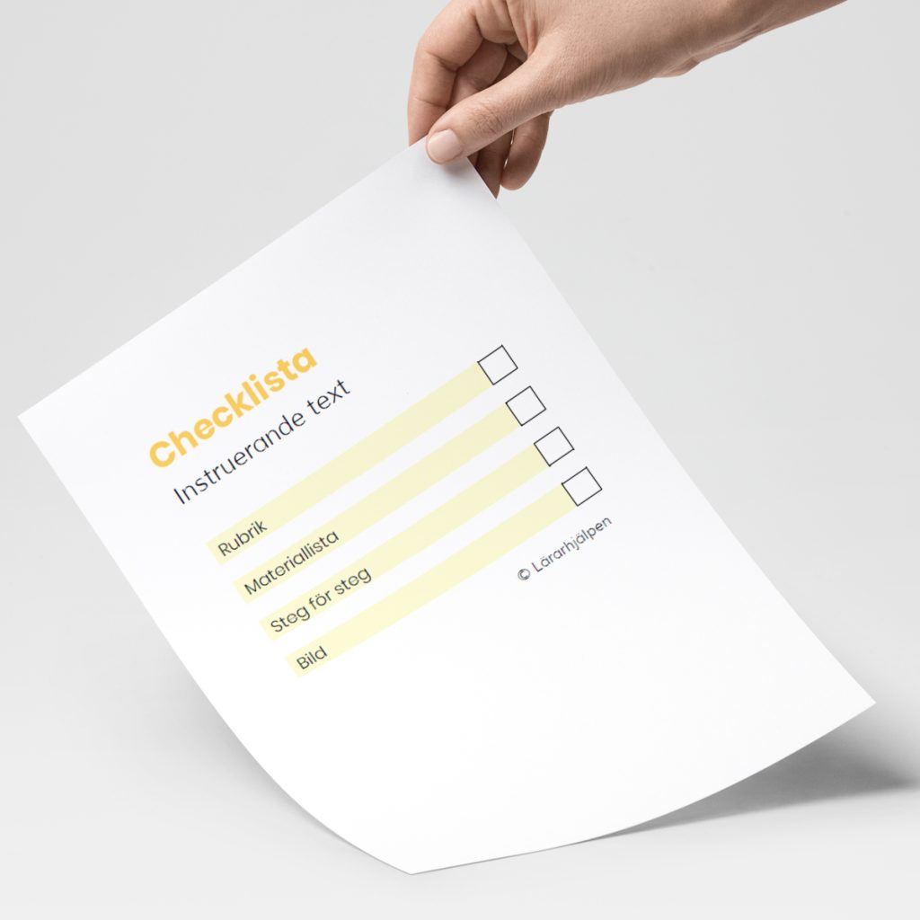 Checklista – instruerande text