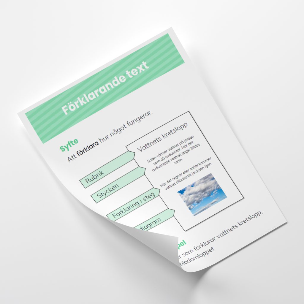 Textgenreposter – förklarande text