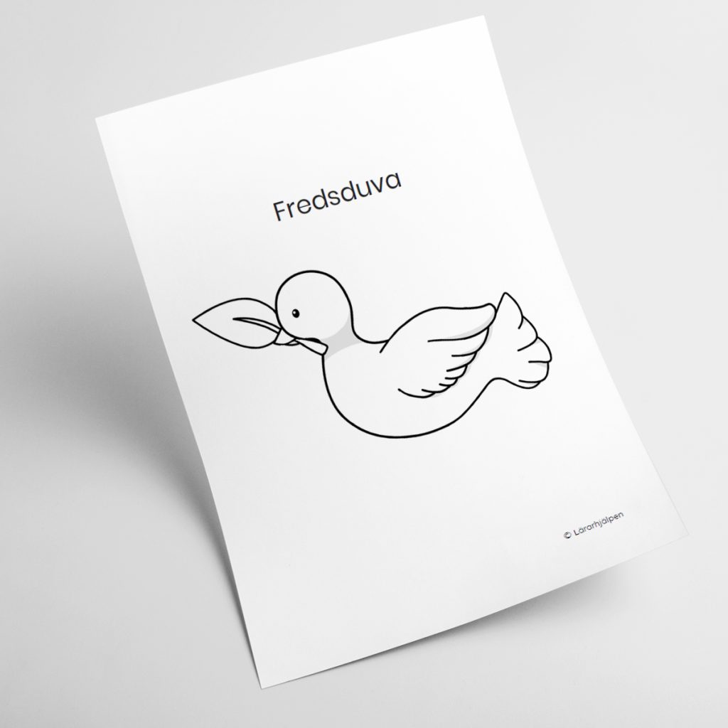 Fredsduva – mall 1