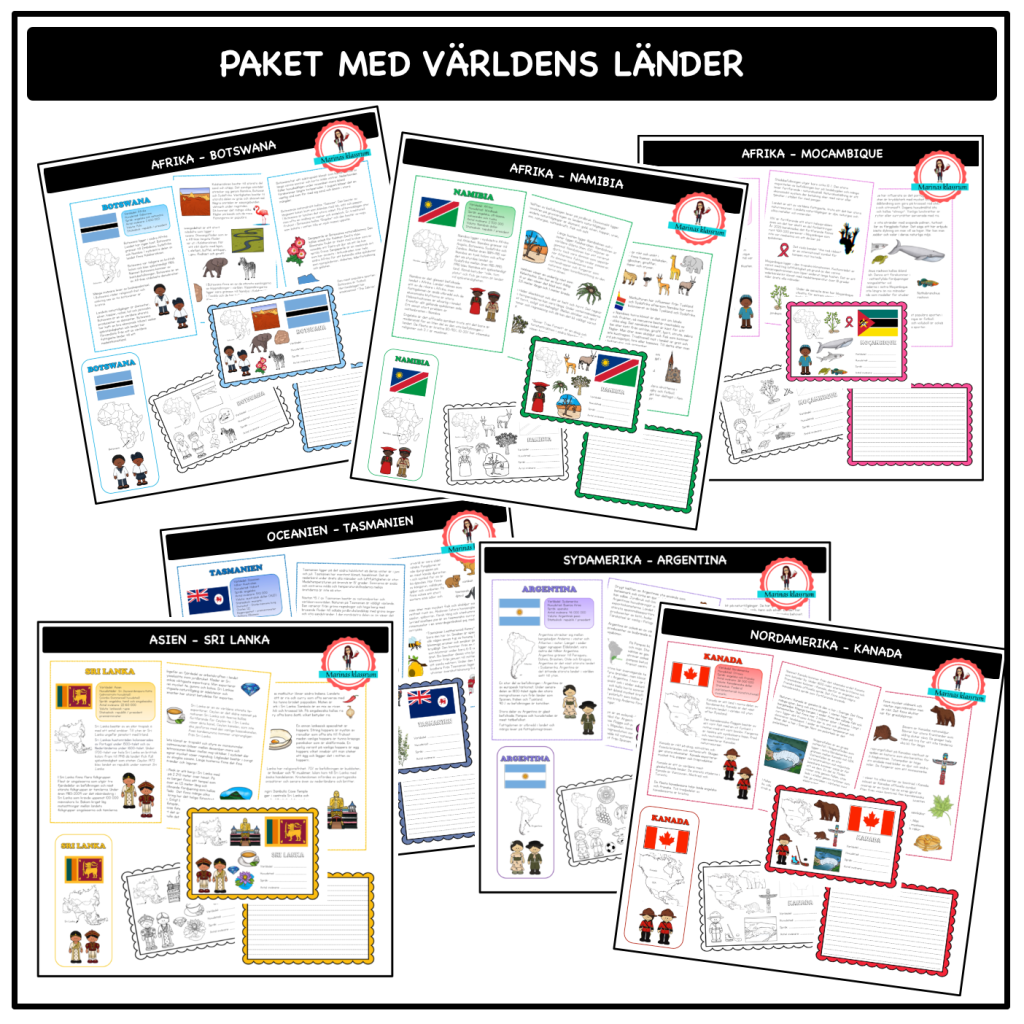 Paket med världens länder