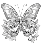 Målarbok fjärilar - bild 6