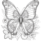 Målarbok fjärilar - bild 8