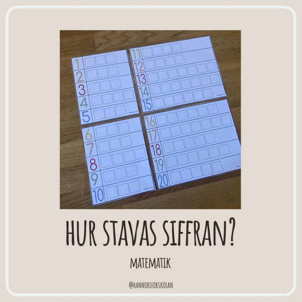 Hur stavas siffran?