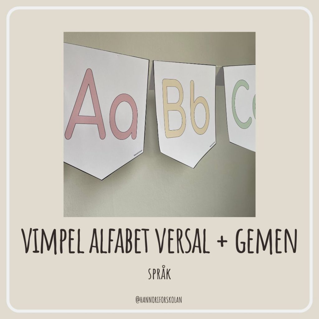 Vimpel alfabet versal + gemen