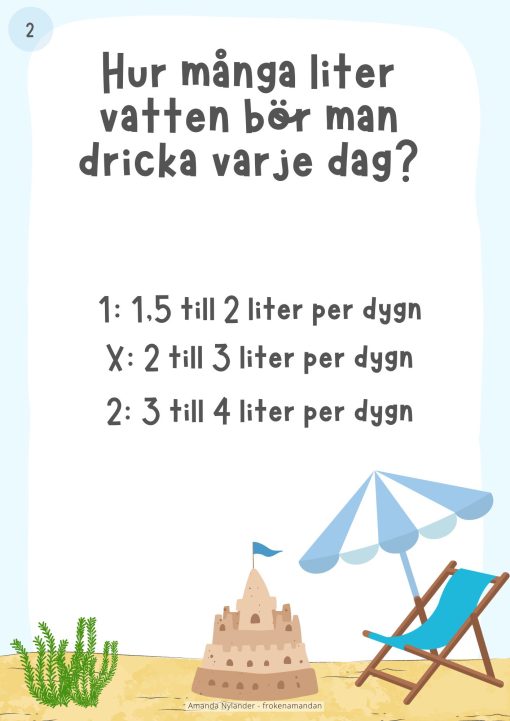 Tipspromenad - 30 frågor - Sommar