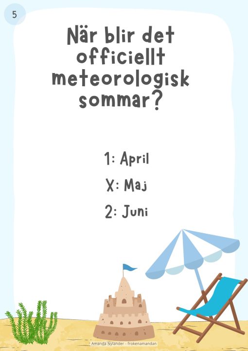 Tipspromenad - 30 frågor - Sommar