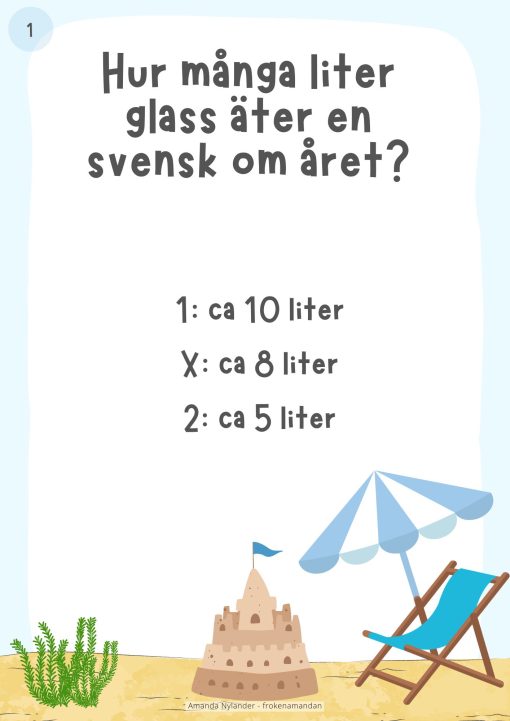 Tipspromenad - 30 frågor - Sommar