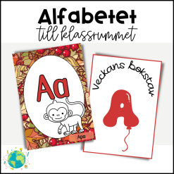 Väggalfabetet - Röd höst