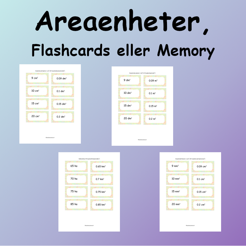 Areaomvandling Flaschcards