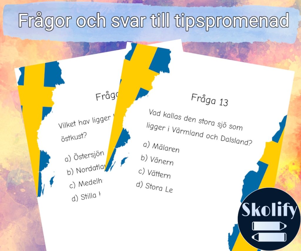 Tipspromenad – Geografi – A4 och A5